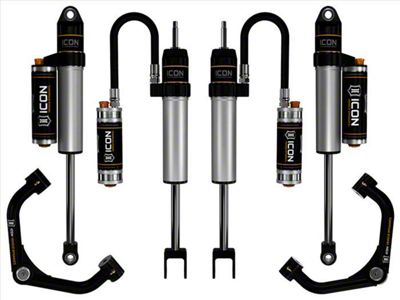 ICON Vehicle Dynamics 0 to 2-Inch Suspension Lift System with Tubular Upper Control Arms; Stage 3 (20-23 Silverado 3500 HD)