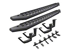 RB20 Running Boards with Drop Steps; Textured Black (20-23 Silverado 2500 HD Double Cab)