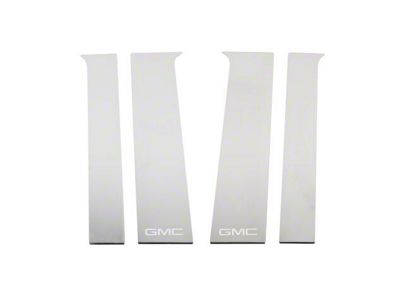 Putco Stainless Steel Pillar Posts with GMC Logo (20-23 Sierra 3500 HD Double Cab, Crew Cab)