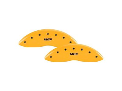 MGP Yellow Caliper Covers with MGP Logo; Front and Rear (20-23 Sierra 3500 HD SRW)