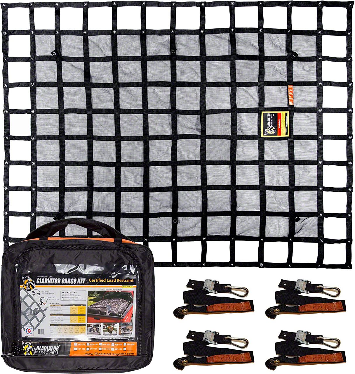 Gladiator Cargo Nets F150 Cargo Net; Large LGN100 (9723 F150 w/ 8