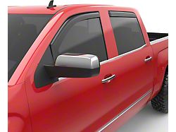 EGR In-Channel Window Visors; Front and Rear; Matte Black (15-19 Silverado 2500 HD Double Cab)