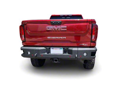 Chassis Unlimited Attitude Series Rear Bumper; Not Pre-Drilled for Backup Sensors; Black Textured (20-23 Sierra 2500 HD)