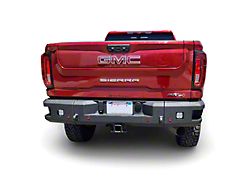 Chassis Unlimited Attitude Series Rear Bumper; Pre-Drilled for Backup Sensors; Black Textured (20-23 Sierra 2500 HD)