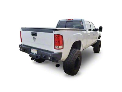 Chassis Unlimited Octane Series Rear Bumper; Not Pre-Drilled for Backup Sensors; Black Textured (15-19 Sierra 2500 HD)