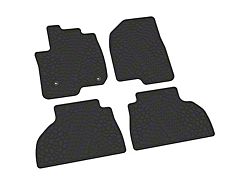 FLEXTREAD Factory Floorpan Fit Tire Tread/Scorched Earth Scene Front and Rear Floor Mats; Black (19-23 Silverado 1500 Double Cab)