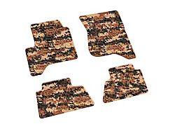 FLEXTREAD Factory Floorpan Fit Tire Tread/Scorched Earth Scene Front and Rear Floor Mats; Cyberflage Camouflage (15-19 Sierra 2500 HD Crew Cab)