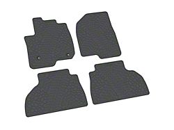 FLEXTREAD Factory Floorpan Fit Tire Tread/Scorched Earth Scene Front and Rear Floor Mats; Grey (19-23 Sierra 1500 Double Cab)