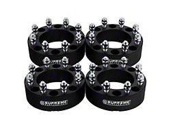 Supreme Suspensions 1.50-Inch PRO Billet 8 x 165.1mm to 8 x 170mm Wheel Adapters; Black; Set of Four (07-10 Sierra 2500 HD)