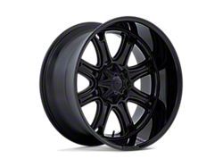 Fuel Wheels Darkstar Matte Black with Gloss Black Lip 8-Lug Wheel; 22x10; -18mm Offset (15-19 Sierra 2500 HD)