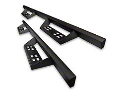 4-Inch Drop Sniper Running Boards; Textured Black (07-19 Silverado 3500 HD Extended Cab/Double Cab)