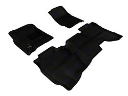 3D MAXpider KAGU Series All-Weather Custom Fit Front and Rear Floor Liners; Black (14-18 Sierra 1500 Double Cab)