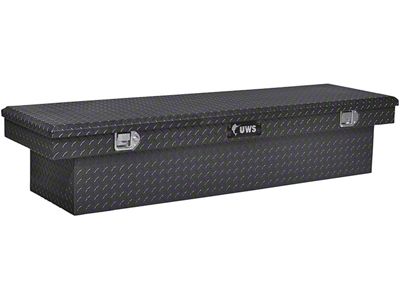 UWS 69-Inch Aluminum Crossover Tool Box; Gloss Black (99-23 Silverado 1500 Fleetside)