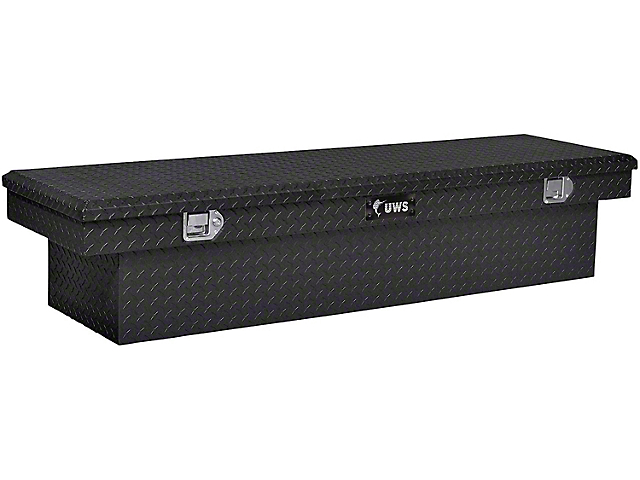 UWS 69-Inch Aluminum Crossover Tool Box; Matte Black (07-23 Sierra 2500 HD)
