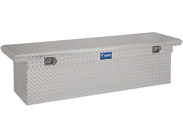 UWS 69-Inch Aluminum Deep Low Profile Crossover Tool Box; Bright (07-23 Sierra 2500 HD)