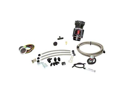 Snow Performance Stage 2.5 Boost Cooler without Tank; Stainless Steel Braided Line (07-23 6.6L Duramax Sierra 2500 HD)
