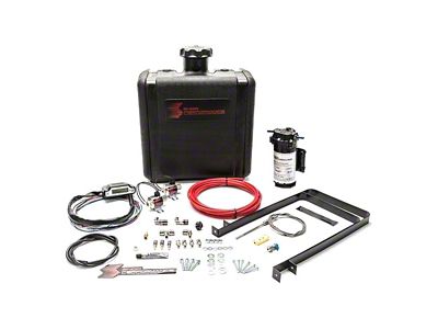 Snow Performance Stage 3 Boost Cooler with Tank; Red High Temp Nylon Tubing (07-23 6.6L Duramax Sierra 2500 HD)