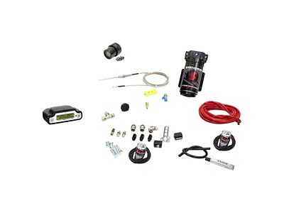 Snow Performance Stage 3 Boost Cooler without Tank; Red High Temp Nylon Tubing (07-23 6.6L Duramax Sierra 2500 HD)