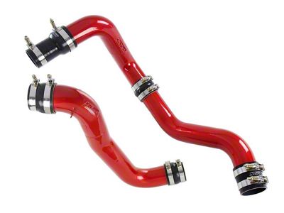 HPS Intercooler Hot and Cold Side Charge Pipes; Red (13-16 6.6L Duramax Sierra 2500 HD)