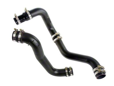 HPS Intercooler Hot and Cold Side Charge Pipes; Wrinkle Black (13-16 6.6L Duramax Silverado 3500 HD)