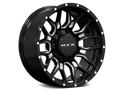 RTX Offroad Wheels Claw Gloss Black Milled with Rivets 8-Lug Wheel; 18x9; -12mm Offset (19-23 RAM 2500)