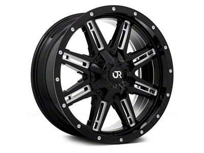 RTX Offroad Wheels Ravine Black Milled 8-Lug Wheel; 18x9; 15mm Offset (15-19 Sierra 2500 HD)