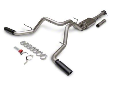 Flowmaster FlowFX Dual Exhaust System with Black Tips; Side Exit (11-19 6.0L Sierra 2500 HD w/ 6.50-Foot Standard Box)