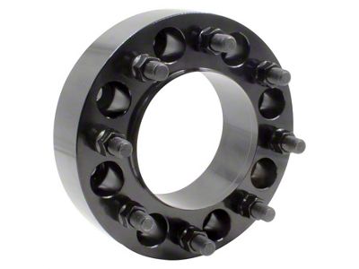2-Inch Steel Hubcentric 8-Lug Wheel Spacers; Black (07-10 Sierra 2500 HD)
