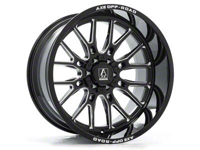 Axe Wheels Atlas Gloss Black Milled 8-Lug Wheel; 20x10; -19mm Offset (19-23 RAM 2500)