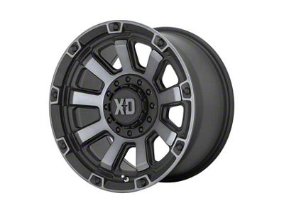 XD Gauntlet Satin Black with Gray Tint 8-Lug Wheel; 20x10; -18mm Offset (10-18 RAM 3500 SRW)