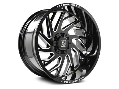 Axe Wheels Zeus Gloss Black Milled 8-Lug Wheel; 20x10; -19mm Offset (07-10 Sierra 2500 HD)