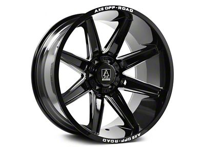 Axe Wheels Artemis Gloss Black Milled 8-Lug Wheel; 20x10; -19mm Offset (20-23 Sierra 2500 HD)