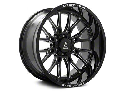 Axe Wheels Atlas Gloss Black Milled 8-Lug Wheel; 22x10; -19mm Offset (20-23 Sierra 2500 HD)