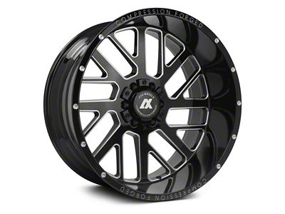 Axe Wheels AX2.0 Gloss Black Milled 8-Lug Wheel; 20x12; -44mm Offset (15-19 Sierra 2500 HD)