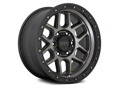 KMC Mesa Satin Black with Gray Tint 8-Lug Wheel; 20x9; 18mm Offset (07-10 Silverado 2500 HD)