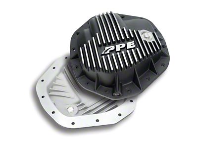 PPE Heavy-Duty Aluminum Rear Differential Cover; Brushed (20-23 6.6L Duramax Sierra 3500 HD)