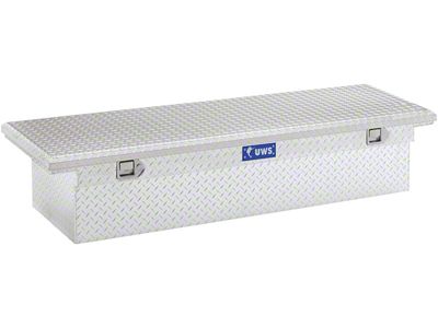 UWS 69-Inch Aluminum Low Profile Crossover Tool Box; Bright (99-23 Silverado 1500)