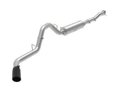 AFE Apollo GT Series 4-Inch Single Exhaust System with Black Tip; Side Exit (20-23 6.6L Gas Sierra 2500 HD)