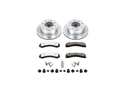 PowerStop Z36 Extreme Truck and Tow 8-Lug Brake Rotor and Pad Kit; Rear (15-19 Sierra 2500 HD)