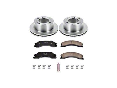 PowerStop OE Replacement 8-Lug Brake Rotor and Pad Kit; Front and Rear (11-14 Silverado 2500 HD)