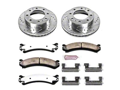 PowerStop Z36 Extreme Truck and Tow 8-Lug Brake Rotor and Pad Kit; Front (07-10 Sierra 2500 HD)