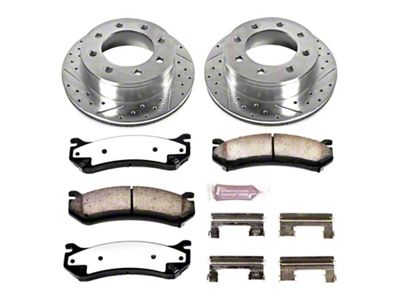 PowerStop Z36 Extreme Truck and Tow 8-Lug Brake Rotor and Pad Kit; Rear (07-10 Sierra 2500 HD)