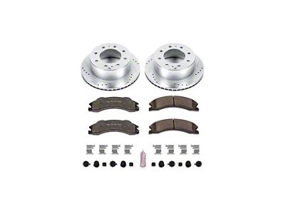 PowerStop Z36 Extreme Truck and Tow 8-Lug Brake Rotor and Pad Kit; Rear (11-14 Silverado 2500 HD)