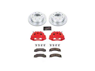 PowerStop Z36 Extreme Truck and Tow 8-Lug Brake Rotor, Pad and Caliper Kit; Front (2011 Silverado 2500 HD)