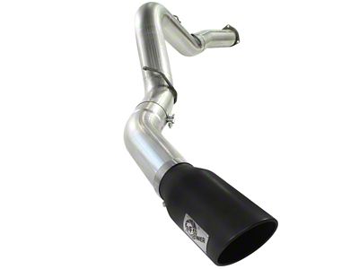AFE Large Bore-HD 5-Inch DPF-Back Single Exhaust System with Black Tip; Side Exit (07-10 6.6L Duramax Silverado 2500 HD)