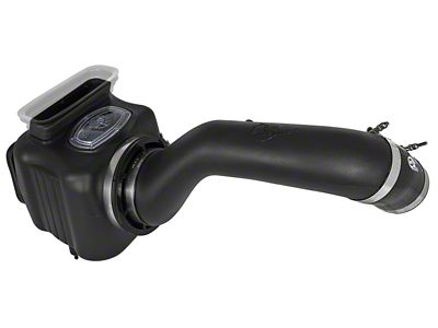 AFE Momentum HD Cold Air Intake with Pro 10R Oiled Filter; Black (17-19 6.6L Duramax Sierra 2500 HD)