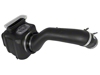AFE Momentum HD Cold Air Intake with Pro DRY S Filter; Black (17-19 6.6L Duramax Sierra 2500 HD)