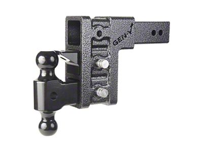 Gen-Y Hitch Mega-Duty 10K Adjustable 2-Inch Receiver Hitch Dual-Ball Mount with Pintle Lock; 5-Inch Drop (Universal; Some Adaptation May Be Required)