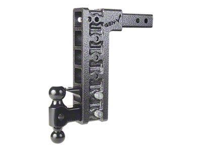 Gen-Y Hitch Mega-Duty 10K Adjustable 2-Inch Receiver Hitch Dual-Ball Mount with Pintle Lock; 12.50-Inch Drop (Universal; Some Adaptation May Be Required)