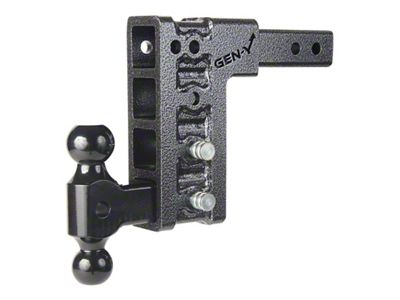 Gen-Y Hitch Mega-Duty 16K Adjustable 2-Inch Receiver Hitch Dual-Ball Mount; 7.50-Inch Drop (Universal; Some Adaptation May Be Required)